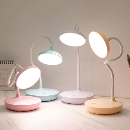 Modern Macaron Touch Multifunctional Rechargeable LED Desk Lamp