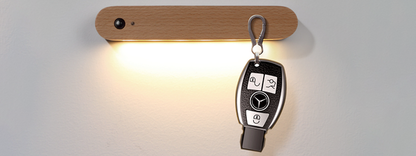 Wooden Rechargeable Induction Lamps - Magnetic Wall Key Holder Motion Sensor Wall Lamp